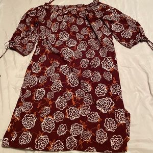 Rose Off the Shoulder Dress